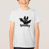 Spooky Black Bat Halloween Personalisiert Tri-Blend Shirt (Vorderseite)