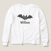 Spooky Black Bat Halloween Personalisierter Name (Design Vorderseite)