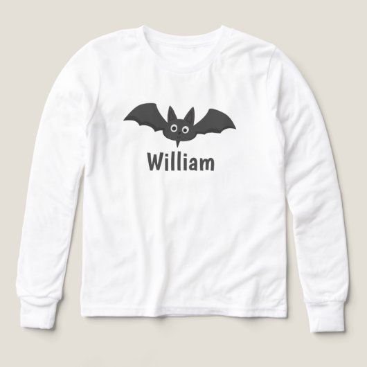 Spooky Black Bat Halloween Personalisierter Name (Design Vorderseite)