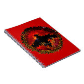 Spooky Black Bat Notizblock (Rechte Seite)