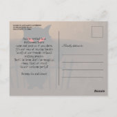 Spooky Black Cat & Bats Halloween Einladung Postkarte (Rückseite)