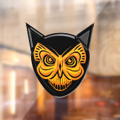 Spooky Black Cat Butterfly Schädelfenster Fensteraufkleber (Blatt 2)