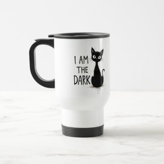 Spooky Black Cat Gothic Ästhetik Reisebecher (Links)