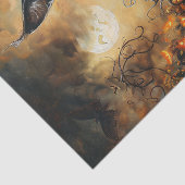 Spooky Black Cat Halloween Decoupage Seidenpapier (Detail)