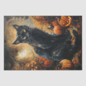 Spooky Black Cat Halloween Decoupage Seidenpapier (Vorderseite)
