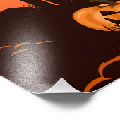 Spooky Black Cat Halloween Design - Modernes Minim Fotodruck (Ecke)