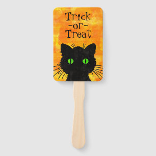 Spooky Black Cat Halloween Fächer
