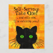 Spooky Black Cat Halloween Flyer (Vorne)