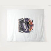 Spooky Black Cat Halloween Night - Vintag Spuk Wandteppich (Vorderseite (Horizontal))