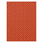 Spooky Black Cat Halloween Orange Bats Tischdecke (Vorderseite)