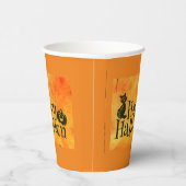 Spooky Black Cat Halloween Paper Cups Pappbecher (Rechts)