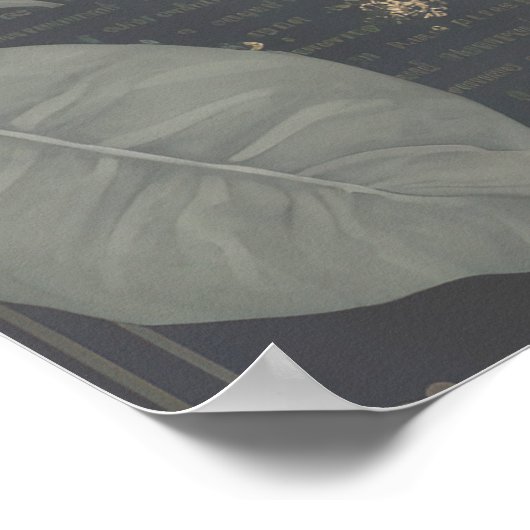 Spooky Black Cat Halloween Poster (Ecke)