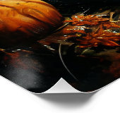 Spooky Black Cat Halloween Poster (Ecke)