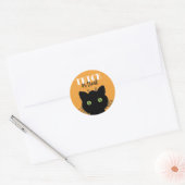 Spooky Black Cat Halloween Stickers (Umschlag)