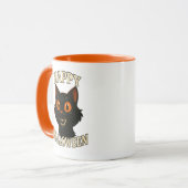 Spooky Black Cat Halloween Tasse (Vorderseite Links)