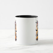 Spooky Black Cat Halloween-Tasse Tasse (Zentrum)