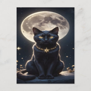 Spooky Black Cat Halloween Wallpaper - 2025 Nacht! Feiertagspostkarte