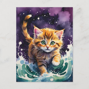 Spooky Black Cat Halloween Wallpaper - 2025 Nacht! Feiertagspostkarte