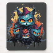 Spooky Black Cat Mousepad (Vorne)
