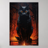 Spooky Black Cat Poster (Vorne)