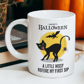 Spooky Black Cat Spiole Halloween Kaffeetasse