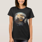 Spooky Black Cat T-Shirt (Vorderseite)