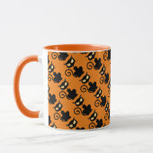 Spooky Black Cat Tasse (Links)