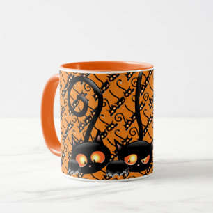 Spooky Black Cat Tasse