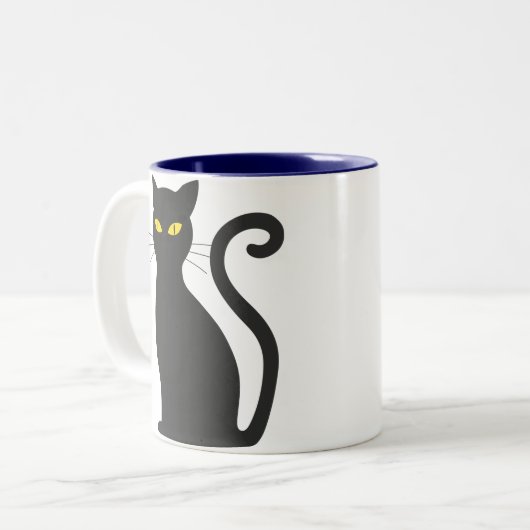 Spooky Black Cat Tasse (Vorderseite Links)