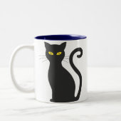 Spooky Black Cat Tasse (Links)