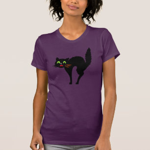Spooky Black Cat Trick oder Treat Halloween-Kostü T-Shirt