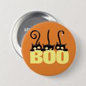 Spooky Black Cats Button (Vorne & Hinten)