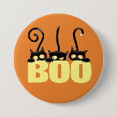 Spooky Black Cats Button (Vorderseite)