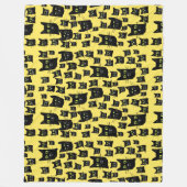 Spooky Black Cats Fleecedecke (Vorderseite)