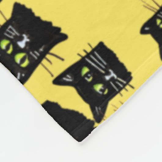 Spooky Black Cats Fleecedecke (Ecke)