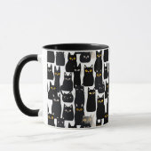 Spooky Black Cats Halloween Tasse (Links)