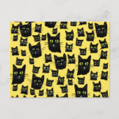 Spooky Black Cats Postkarte (Vorderseite)