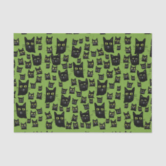 Spooky Black Cats Seidenpapier