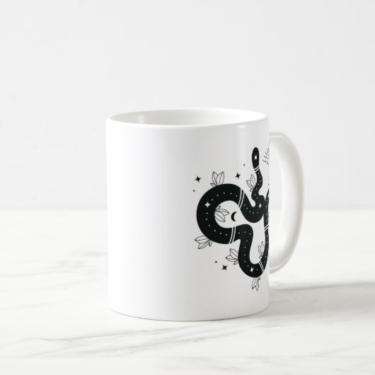 Spooky Black Celestial Snake Design Kaffeetasse (VorderseiteRechts)