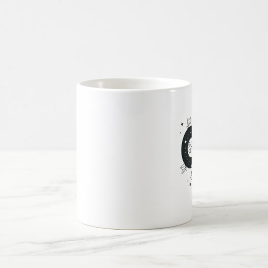 Spooky Black Celestial Snake Design Kaffeetasse (Mittel)