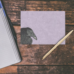 Spooky Black Crow Raven Face Post-it Klebezettel