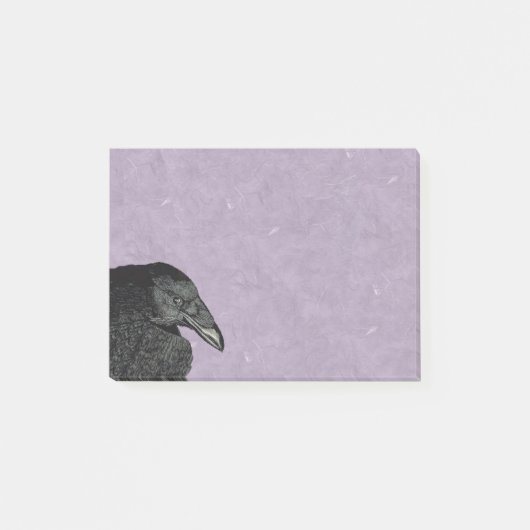 Spooky Black Crow Raven Face Post-it Klebezettel (Vorderseite)