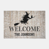 Spooky Black Hexe Halloween Fußmatte (Vorderseite)