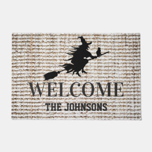 Spooky Black Hexe Halloween Fußmatte