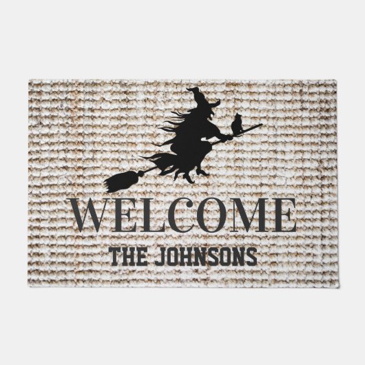 Spooky Black Hexe Halloween Fußmatte (Vorderseite)