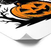 Spooky Black Labrador Retriever Hexenhut Pumpkin Poster (Ecke)
