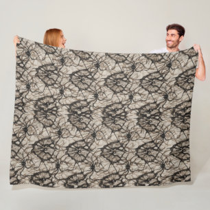 Spooky Black Lace Spider Web Nahtlose Muster Di Fleecedecke