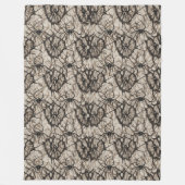 Spooky Black Lace Spider Web Nahtlose Muster | Di Fleecedecke (Vorderseite)