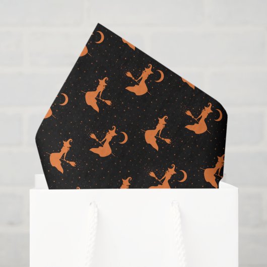 Spooky Black & Orange Hexenpapier Seidenpapier (Geschenktüte)