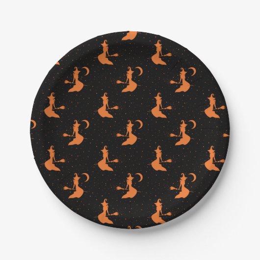 Spooky Black & Orange Witz Paper Teller (Vorderseite)